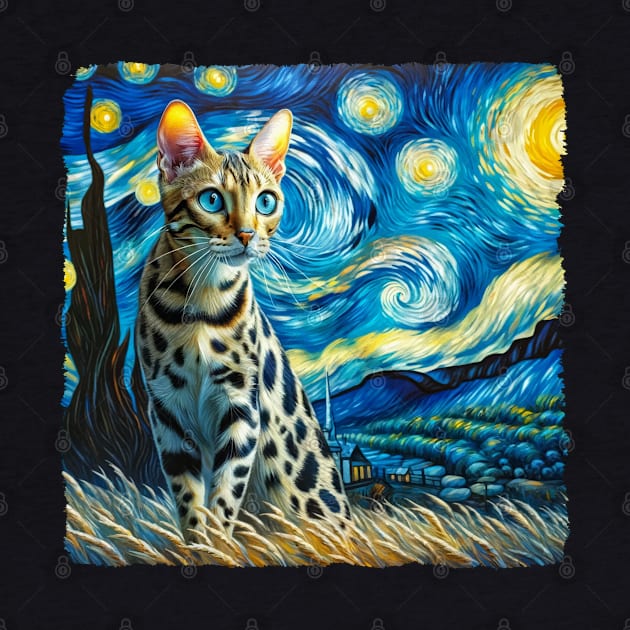 Ocicats Starry Night Inspired - Artistic Cat by starry_night